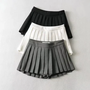 Sexy Women Pleated Skirts High Waist Summer Vintage Mini Skirts Korean Tennis Student White Designed Dance Skirt Girl Uniform