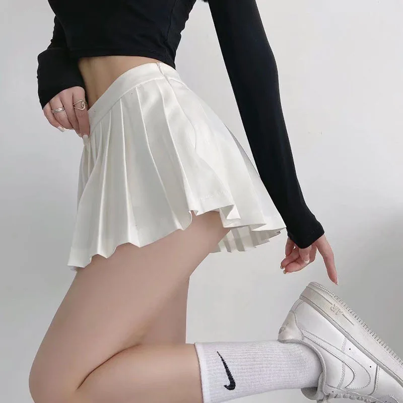Sexy Women Pleated Skirts High Waist Summer Vintage Mini Skirts Korean Tennis Student White Designed Dance Skirt Girl Uniform - Image 2